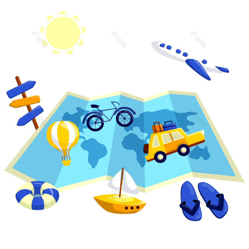 汽车图片,旅行元素,飞机PNG,免抠素材